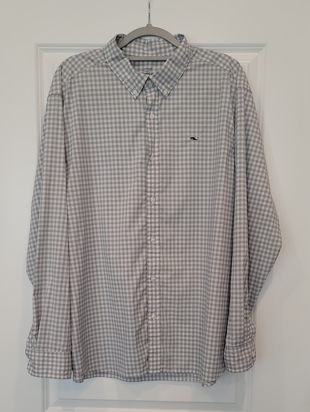 Vineyard Vines Men's Gingham Performance Button Down Shirt Gray XXL NWOT